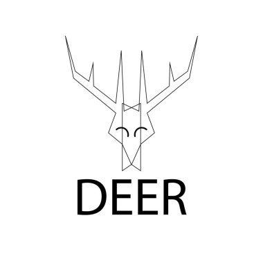 Beyaz arkaplanda geyik kafası logosu