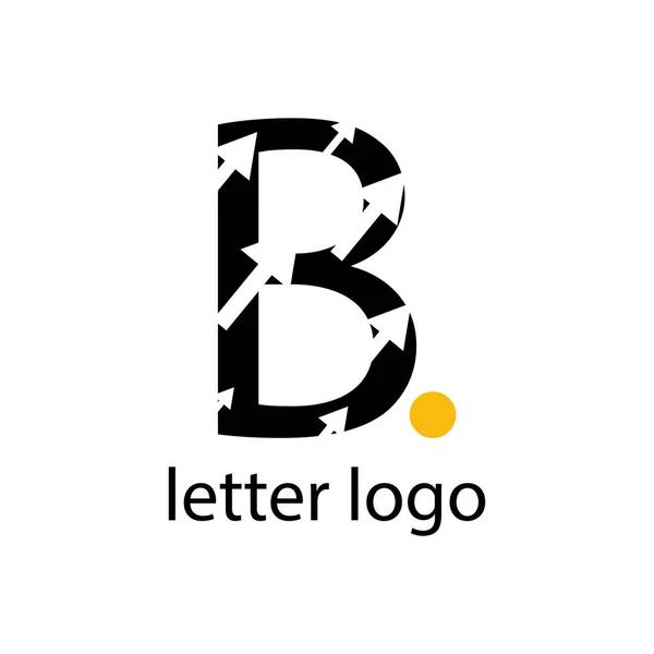 Letra Logotipo Com Laranja Brilhante Ponto Design Moderno —  Vetores de Stock