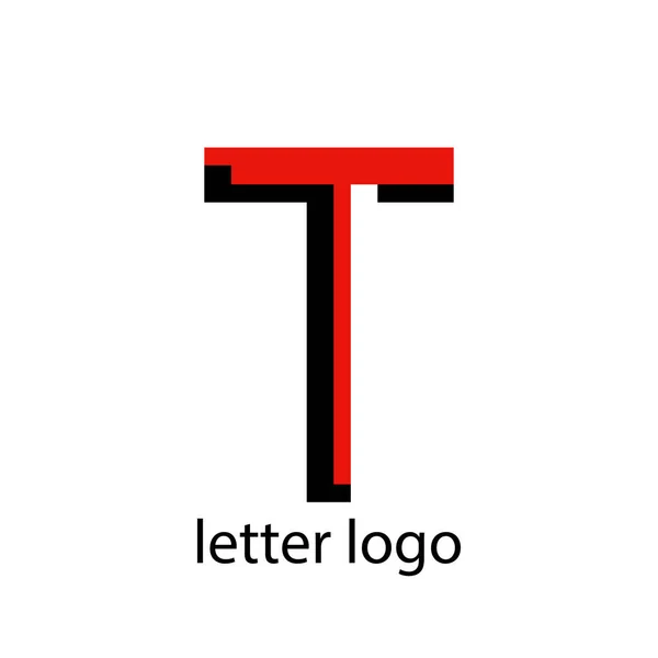 Letra Roja Negra Logo Para Diseño — Archivo Imágenes Vectoriales