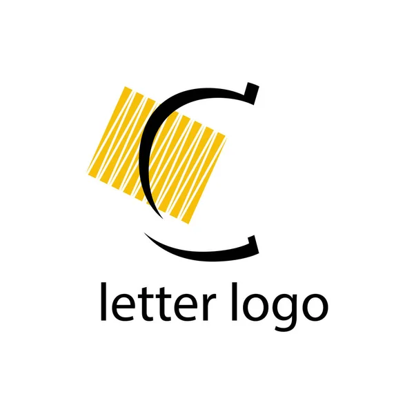 Letra Logotipo Estilo Minimalismo Fundo Padrão Laranja Design Moderno —  Vetores de Stock