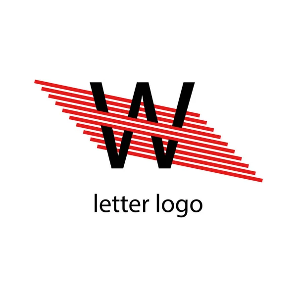 Buchstabe Logo Auf Einem Hintergrund Von Roten Diagonalen Linien Modernes — Stockvektor