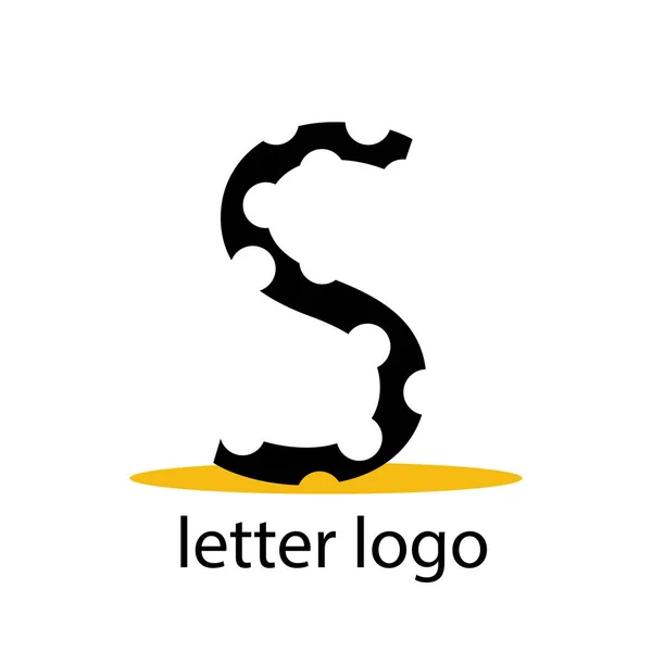 Γράμμα Λογότυπο Σκαλιστά Σχέδια Μοντέρνο Σχεδιασμό Λευκό Φόντο — Διανυσματικό Αρχείο