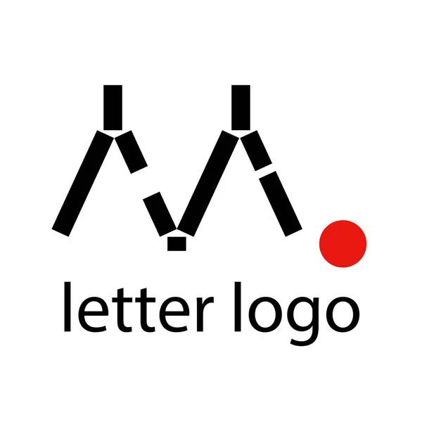 Letra Logotipo Com Design Moderno Ponto Vermelho —  Vetores de Stock