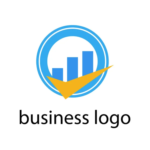 Logo Growth Graph Gold Check Mark Concept Success Business — Stock Vector
