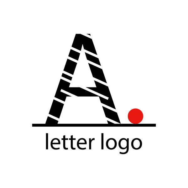 Carta Logotipo Com Design Moderno Ponto Vermelho —  Vetores de Stock