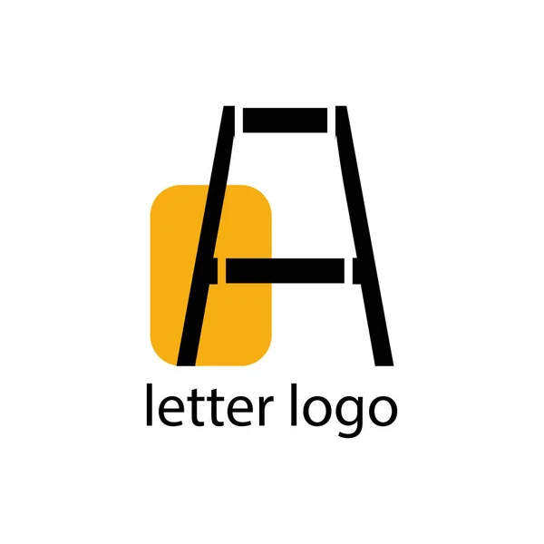 Logotipo Letra Padrão Laranja Brilhante — Vetor de Stock