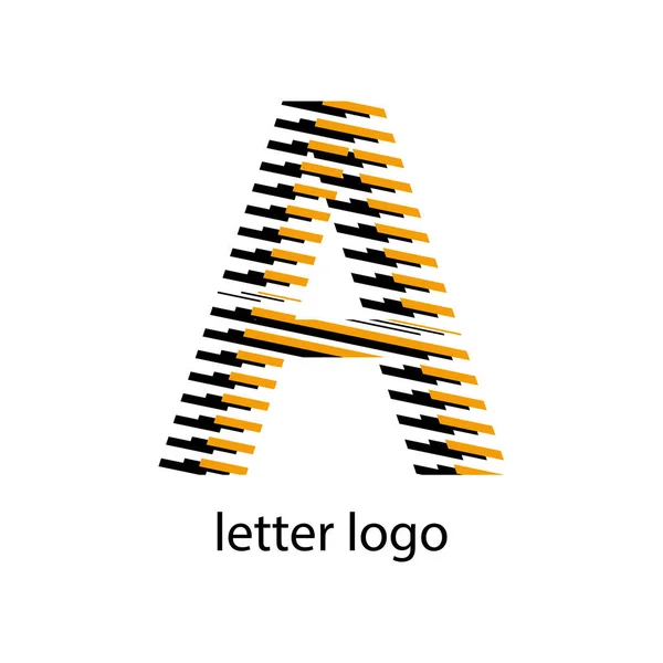 Czarny Pomarańczowy Litera Logo Nowoczesny Design — Wektor stockowy