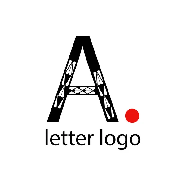 Harf Modern Desenli Parlak Noktalı Bir Logo — Stok Vektör