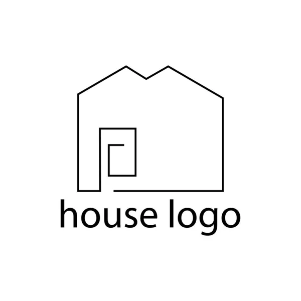 Logotipo Casa Preta Estilo Conceito Empresa Construção Minimalismo —  Vetores de Stock