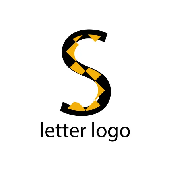 Harfi Turuncu Parlak Desenli Modern Logo Tasarım Için — Stok Vektör