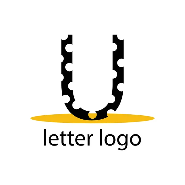 Lettera Logo Con Motivi Intagliati Design Moderno Sfondo Bianco — Vettoriale Stock