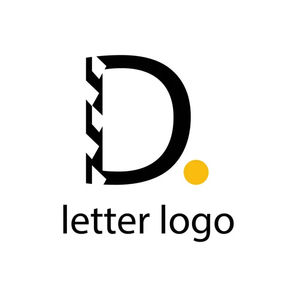 Letra Logotipo Com Laranja Brilhante Ponto Design Moderno —  Vetores de Stock