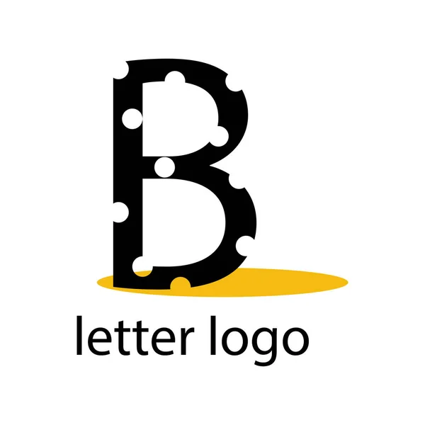 Buchstabe Logo Mit Geschnitzten Mustern Modernes Design Auf Weißem Hintergrund — Stockvektor