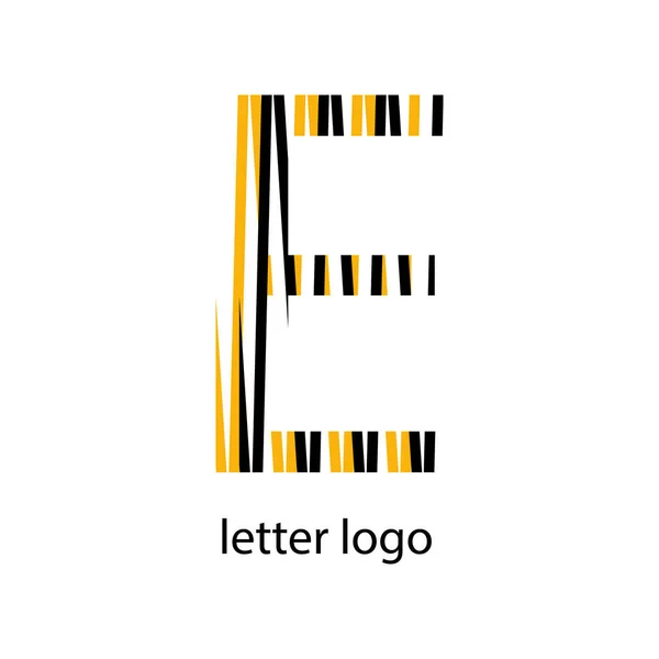 Negro Naranja Letra Logo Moderno Diseño — Vector de stock