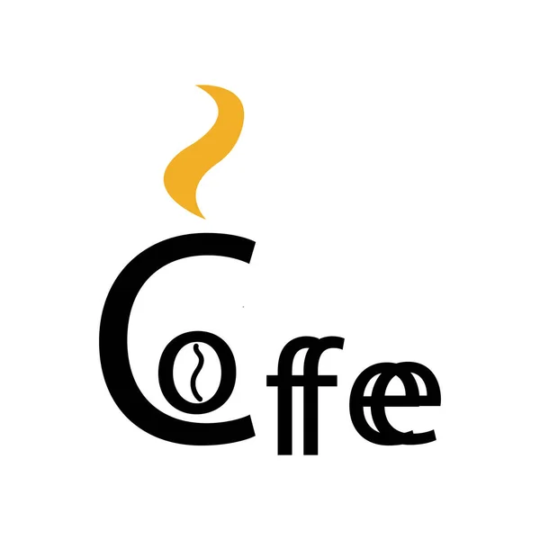 Letras Logo Café Sobre Fondo Blanco — Archivo Imágenes Vectoriales