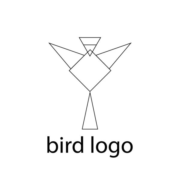 Vogel Stil Des Minimalismus Logo Für Design — Stockvektor