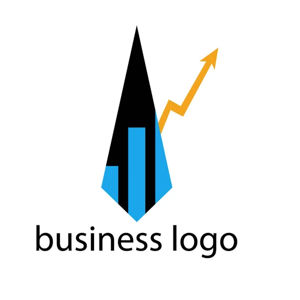 企业标志领带与成长图成功概念 — 图库矢量图片