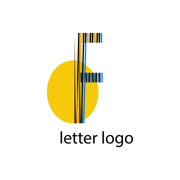 Lettera Tricolore Loghi Moderni Design — Vettoriale Stock