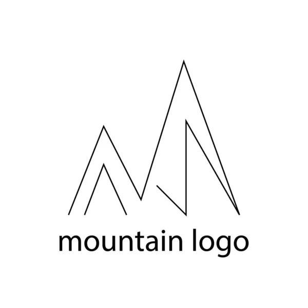 Abstrakcyjne Logo Stylu Minimalizmu Góry Ostrym Szczytem — Wektor stockowy