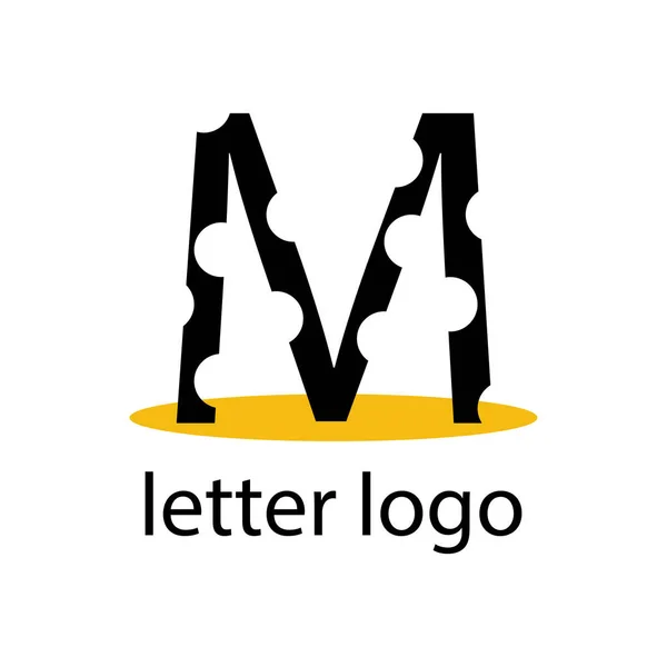 Beyaz Arkaplanda Oyulmuş Şekilli Harfi Logosu Modern Tasarım — Stok Vektör