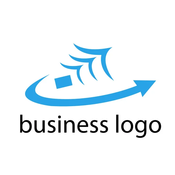 Grafico Crescita Logo Aziendale Freccia Blu — Vettoriale Stock