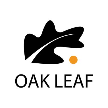Beyaz arkaplanda meşe yaprağı logosu