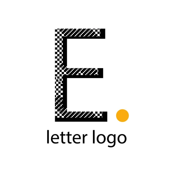 Lettera Logo Composto Piccole Celle Accanto Design Moderno Puntino Arancione — Vettoriale Stock