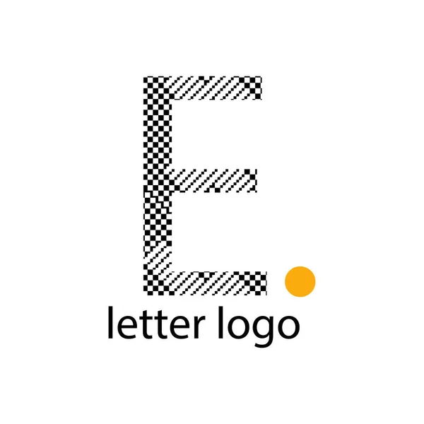 Letra Logo Que Consiste Células Pequeñas Junto Diseño Moderno Punto — Vector de stock