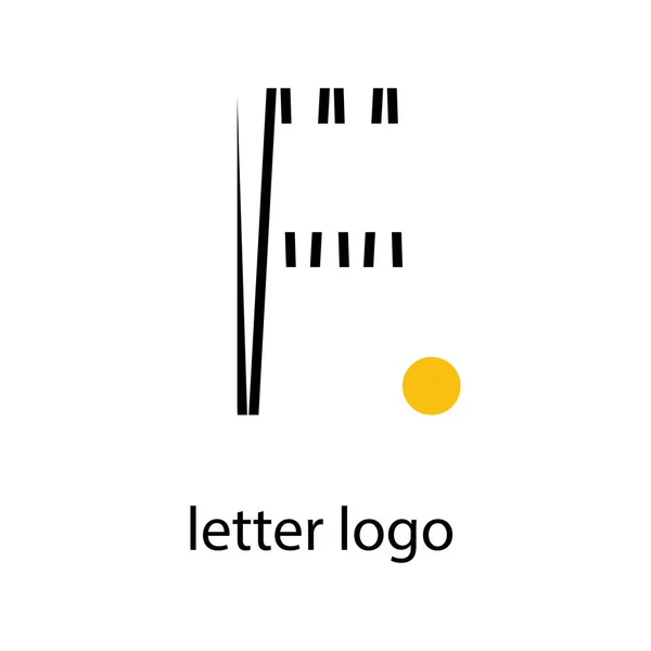 Lettre Logo Avec Point Orange Vif Design Moderne — Image vectorielle