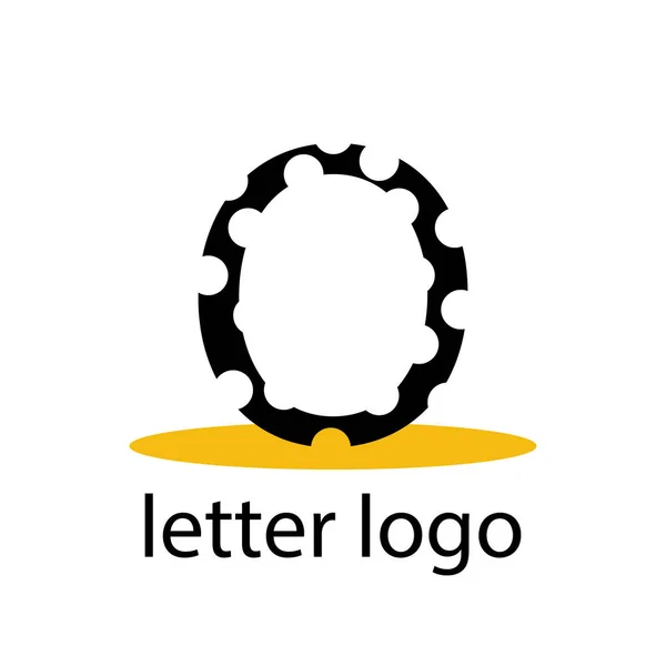 Lettera Logo Con Motivi Intagliati Design Moderno Sfondo Bianco — Vettoriale Stock