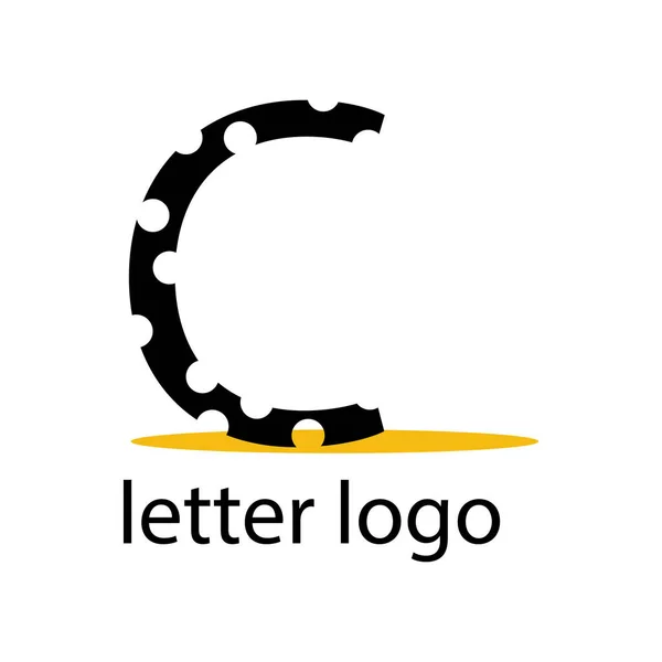 Lettera Logo Con Motivi Intagliati Design Moderno Sfondo Bianco — Vettoriale Stock