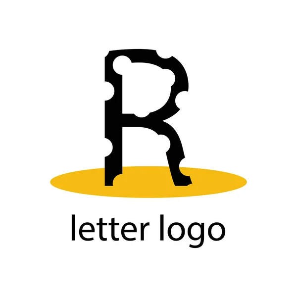 Буква Логотип Резными Узорами Современный Дизайн Белом Фоне — стоковый вектор