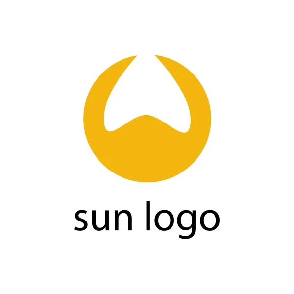 Logo Soleil Orange Lettrage — Image vectorielle