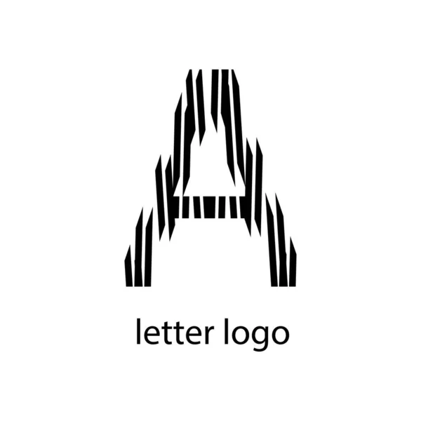 Lettera Nera Logo Elegante Design Moderno — Vettoriale Stock