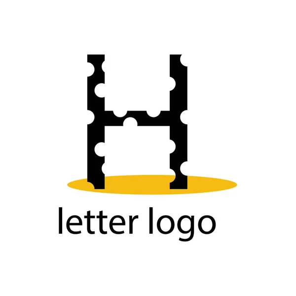 Letra Logo Con Diseños Tallados Diseño Moderno Sobre Fondo Blanco — Vector de stock