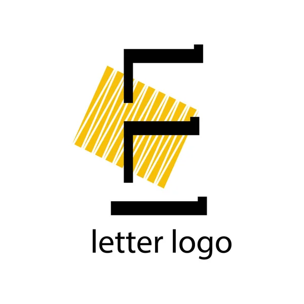 Буква Логотип Стиле Минимализма Фоне Оранжевого Рисунка Современный Дизайн — стоковый вектор