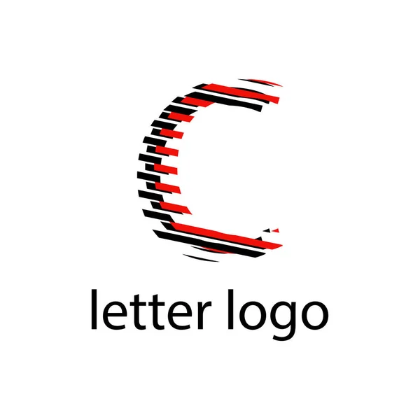 Красный Черный Буква Логотип Стильный Современный Дизайн — стоковый вектор