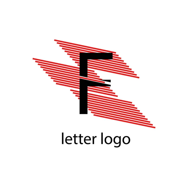 Kırmızı Köşegen Çizgilerin Arka Planında Harfi Logosu Modern Tasarım — Stok Vektör