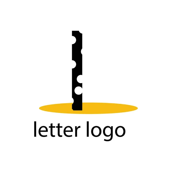 Lettera Logo Con Motivi Intagliati Design Moderno Sfondo Bianco — Vettoriale Stock