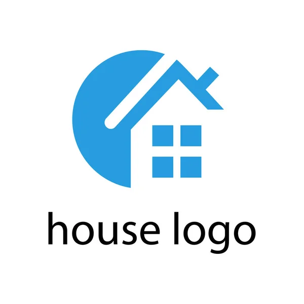 Logotipo Casa Com Chaminé Fundo Branco —  Vetores de Stock