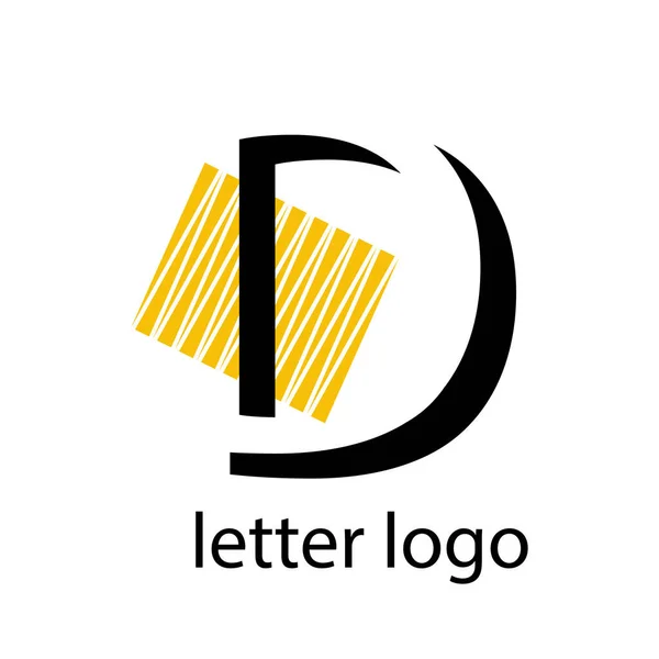 Buchstabe Logo Minimalistischen Stil Auf Orangefarbenem Hintergrund Modernes Design — Stockvektor