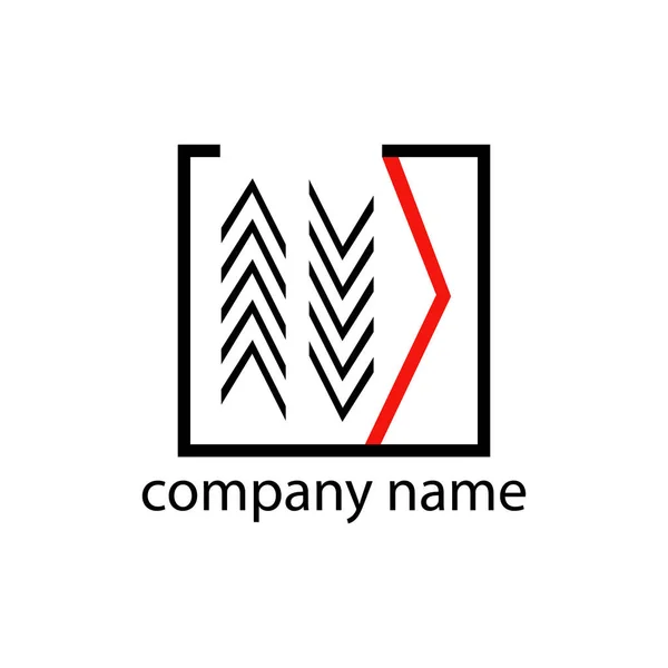 Logotipo Abstracto Para Nombre Empresa Estilo Minimalista — Vector de stock