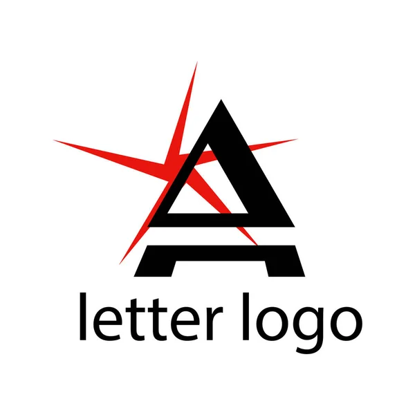 Επιστολή Ένα Σύγχρονο Λογότυπο Φωτεινό Κόκκινο Μοτίβο — Διανυσματικό Αρχείο