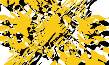 Siyah-turuncu desenler beyaz arka planda parlak bir soyutlama üzerinde op-art tarzında