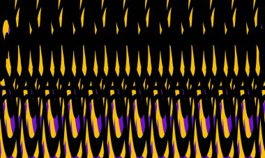 Büyüleyici görsel illüzyon. Gizemli ve eşsiz desen. Siyah arka planda.