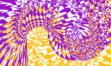 Operasyon sanatında parlak ve renkli dinamik desenler modern tasarım için duvar kağıtlarını büyülüyor