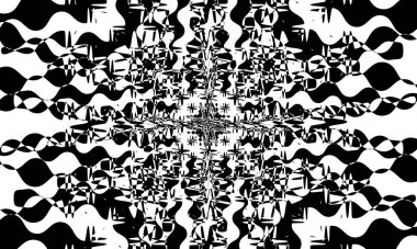 Beyaz arka plan yaratıcı tek renkli duvar kağıdı üzerinde operasyon sanatının eşsiz siyah deseni