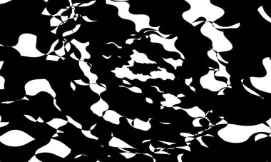 Beyaz arka plandaki gizemli siyah desenler eşsiz operasyon sanatı modern tasarım konsepti