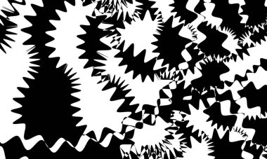 Beyaz arka plan modern tasarım üzerinde operasyon sanatı tarzında gizemli siyah desen