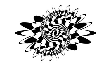 Beyaz arka planda siyah kıvrımlı modern tasarım kavramı